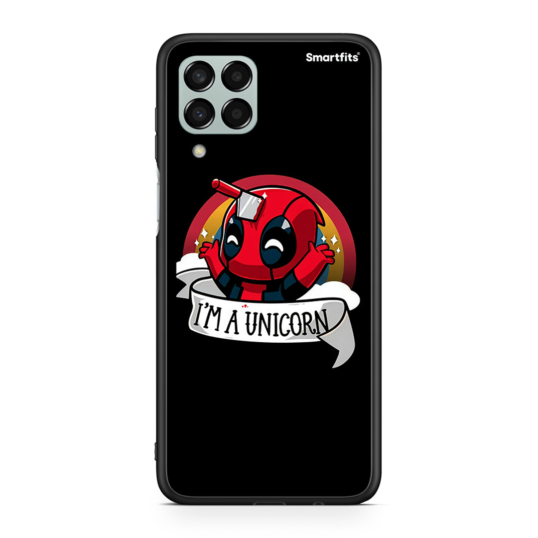 Samsung M33 Unicorn Deadpool θήκη από τη Smartfits με σχέδιο στο πίσω μέρος και μαύρο περίβλημα | Smartphone case with colorful back and black bezels by Smartfits