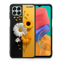 Thumbnail for Θήκη Samsung M33 Yellow Daisies από τη Smartfits με σχέδιο στο πίσω μέρος και μαύρο περίβλημα | Samsung M33 Yellow Daisies case with colorful back and black bezels