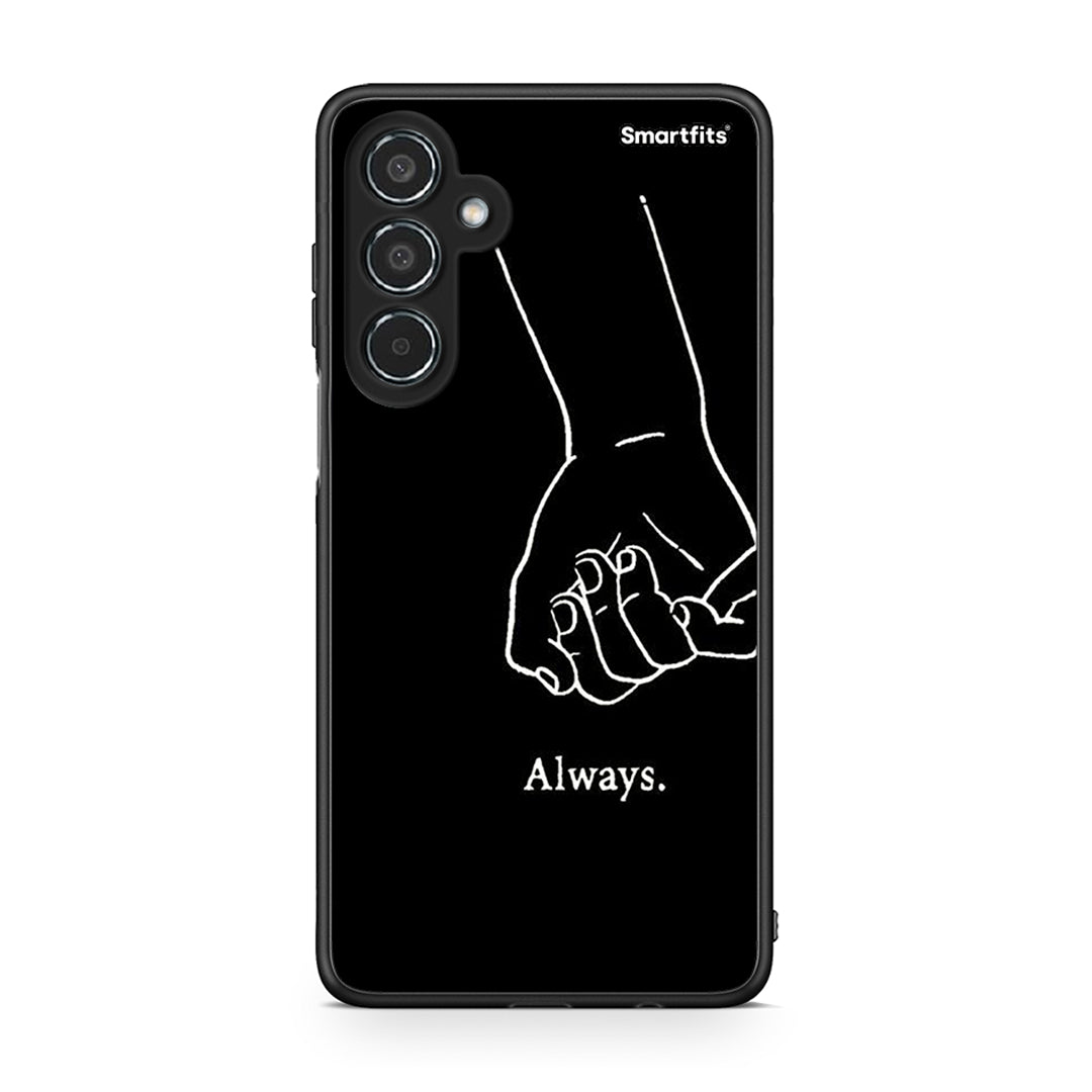 Samsung Galaxy M35 5G Always & Forever 1 Θήκη Αγίου Βαλεντίνου από τη Smartfits με σχέδιο στο πίσω μέρος και μαύρο περίβλημα | Smartphone case with colorful back and black bezels by Smartfits