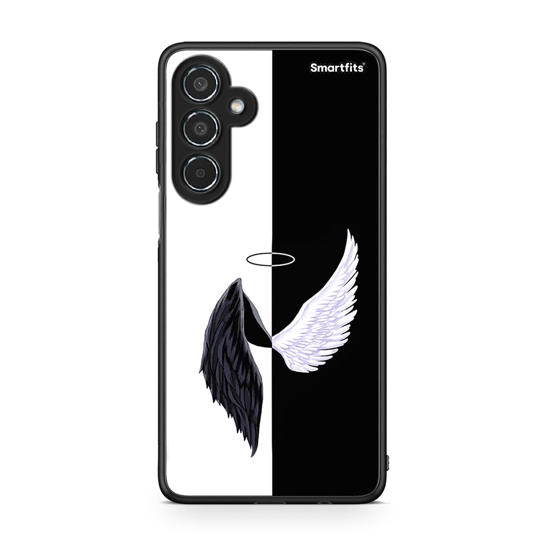 Samsung Galaxy M35 5G Angels Demons θήκη από τη Smartfits με σχέδιο στο πίσω μέρος και μαύρο περίβλημα | Smartphone case with colorful back and black bezels by Smartfits