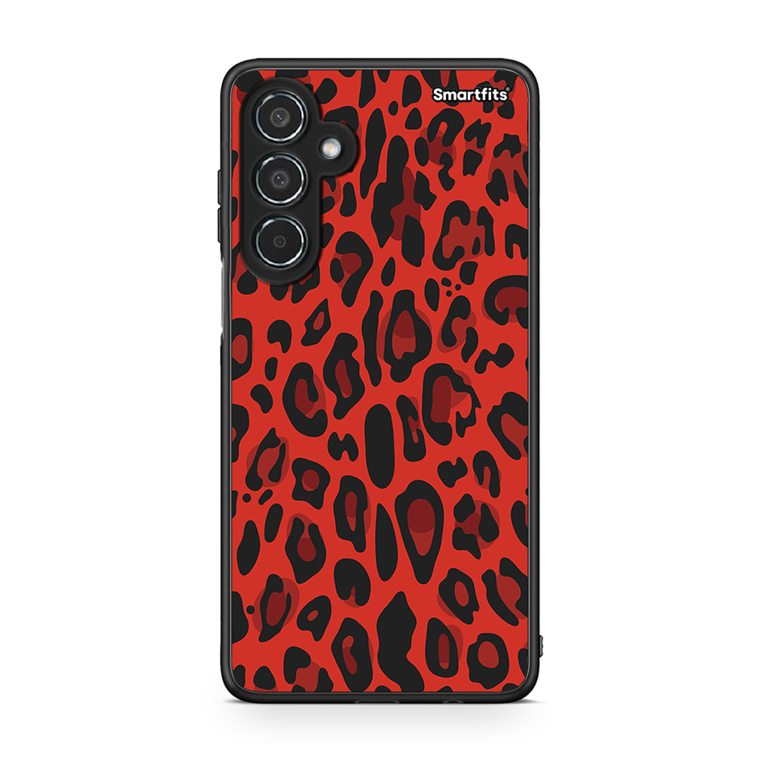 4 - Samsung Galaxy M35 5G Red Leopard Animal case, cover, bumper