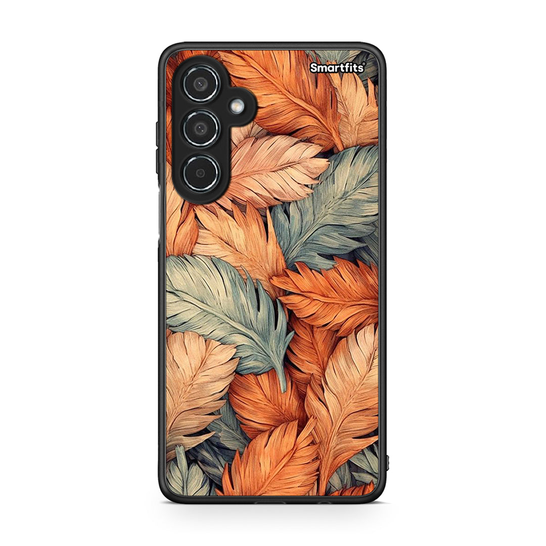 Samsung Galaxy M35 5G Autumn Leaves Θήκη από τη Smartfits με σχέδιο στο πίσω μέρος και μαύρο περίβλημα | Smartphone case with colorful back and black bezels by Smartfits