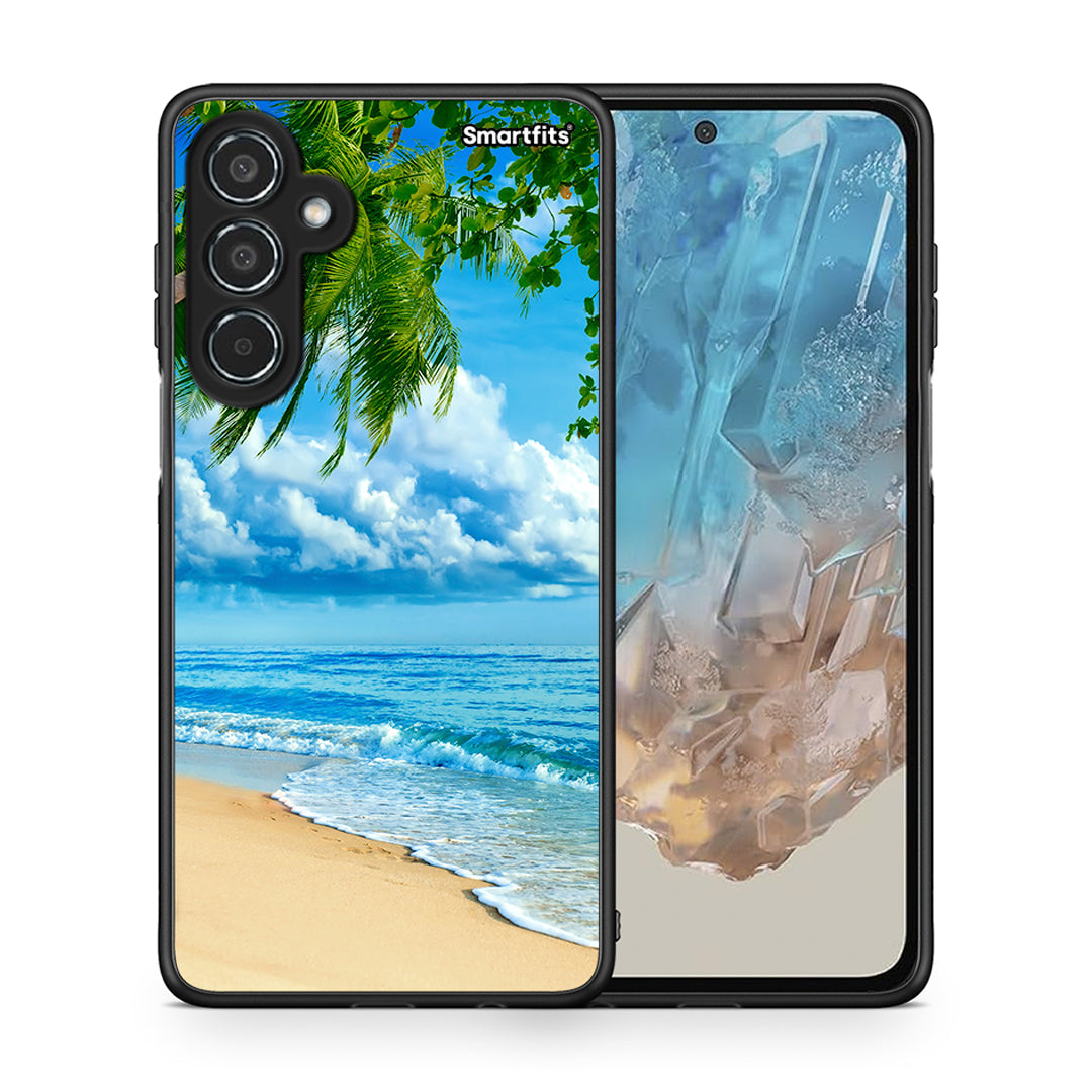 Θήκη Samsung Galaxy M35 5G Beautiful Beach από τη Smartfits με σχέδιο στο πίσω μέρος και μαύρο περίβλημα | Samsung Galaxy M35 5G Beautiful Beach case with colorful back and black bezels