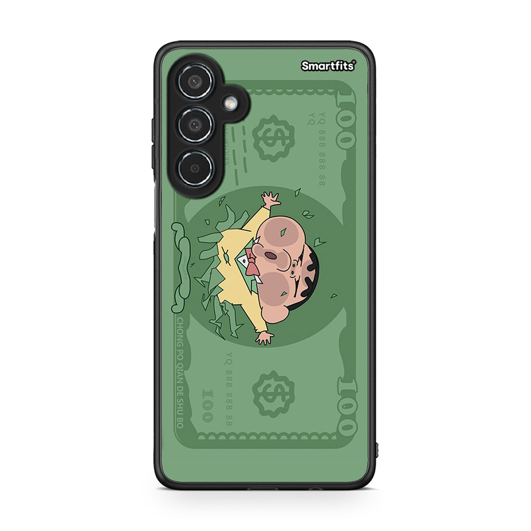 Samsung Galaxy M35 5G Big Money Θήκη Αγίου Βαλεντίνου από τη Smartfits με σχέδιο στο πίσω μέρος και μαύρο περίβλημα | Smartphone case with colorful back and black bezels by Smartfits