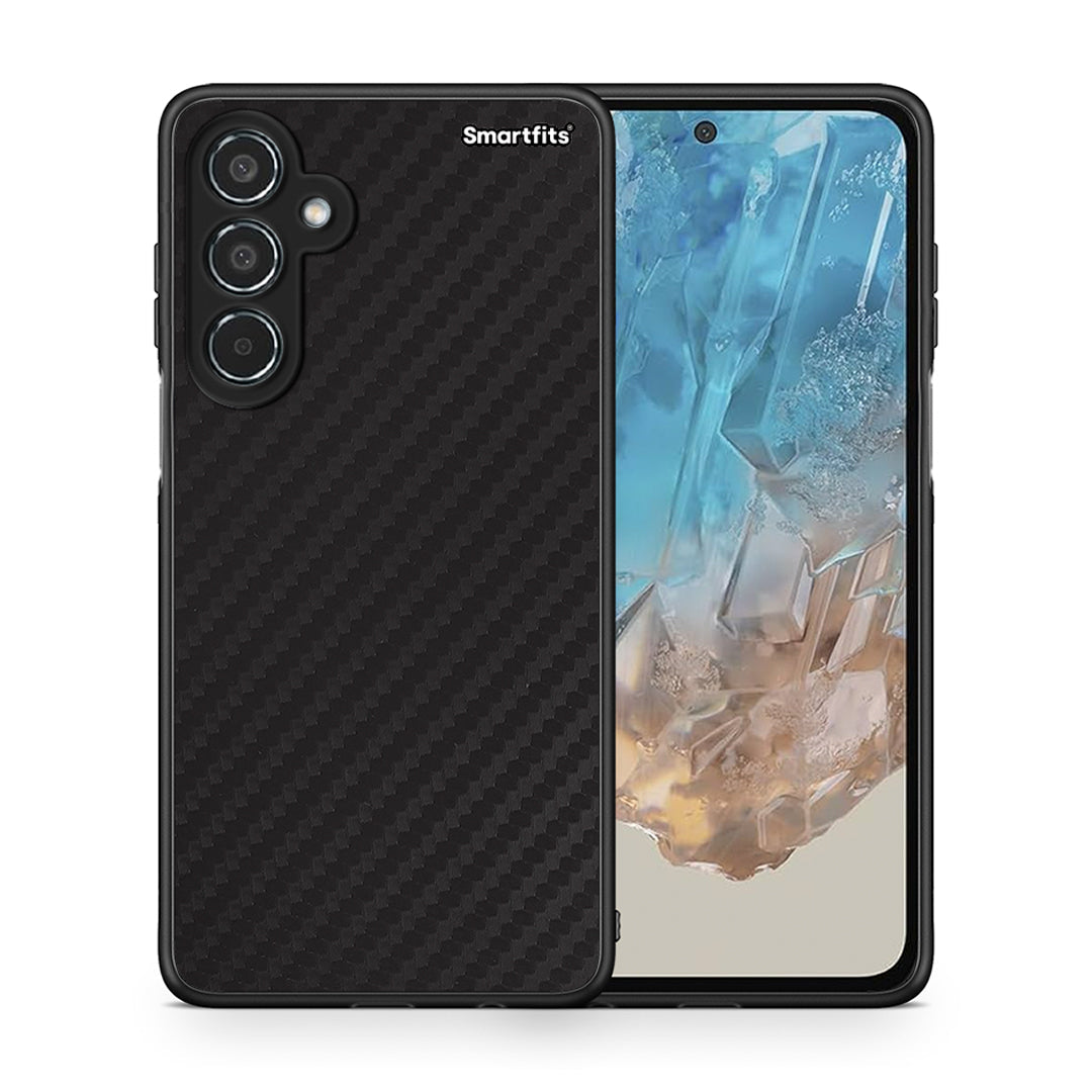 Θήκη Samsung Galaxy M35 5G Carbon Black από τη Smartfits με σχέδιο στο πίσω μέρος και μαύρο περίβλημα | Samsung Galaxy M35 5G Carbon Black case with colorful back and black bezels