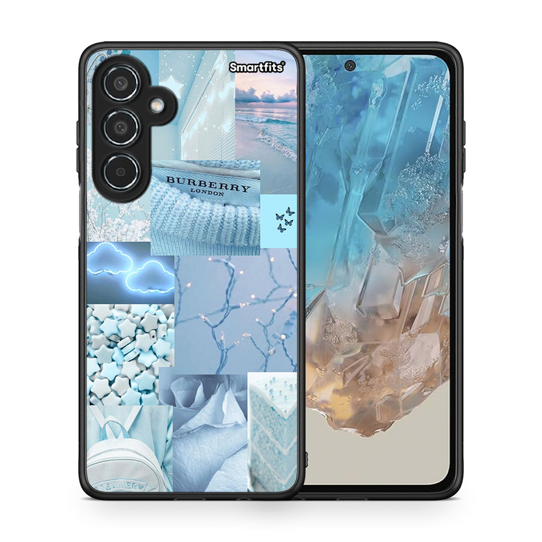 Θήκη Samsung Galaxy M35 5G Ciel Aesthetic Collage από τη Smartfits με σχέδιο στο πίσω μέρος και μαύρο περίβλημα | Samsung Galaxy M35 5G Ciel Aesthetic Collage case with colorful back and black bezels