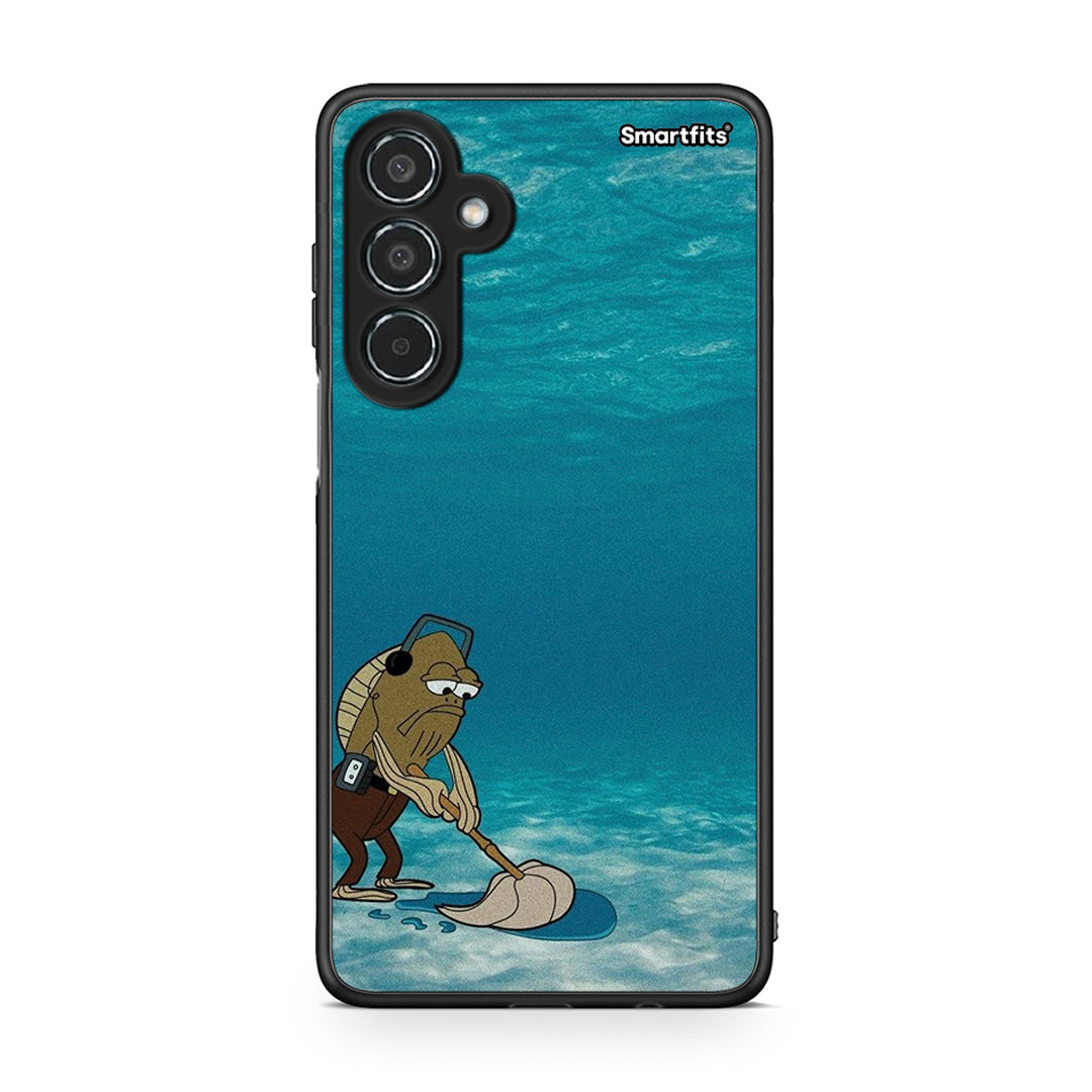 Samsung Galaxy M35 5G Clean The Ocean Θήκη από τη Smartfits με σχέδιο στο πίσω μέρος και μαύρο περίβλημα | Smartphone case with colorful back and black bezels by Smartfits