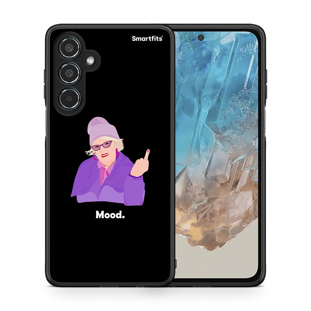 Θήκη Samsung Galaxy M35 5G Grandma Mood Black από τη Smartfits με σχέδιο στο πίσω μέρος και μαύρο περίβλημα | Samsung Galaxy M35 5G Grandma Mood Black case with colorful back and black bezels