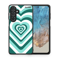 Thumbnail for Θήκη Samsung Galaxy M35 5G Green Hearts από τη Smartfits με σχέδιο στο πίσω μέρος και μαύρο περίβλημα | Samsung Galaxy M35 5G Green Hearts case with colorful back and black bezels