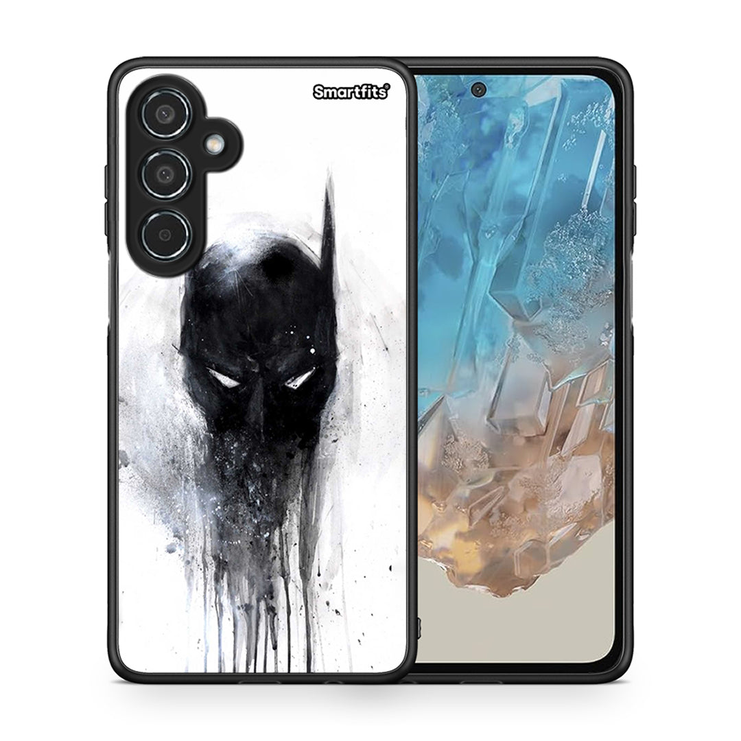 Θήκη Samsung Galaxy M35 5G Paint Bat Hero από τη Smartfits με σχέδιο στο πίσω μέρος και μαύρο περίβλημα | Samsung Galaxy M35 5G Paint Bat Hero case with colorful back and black bezels