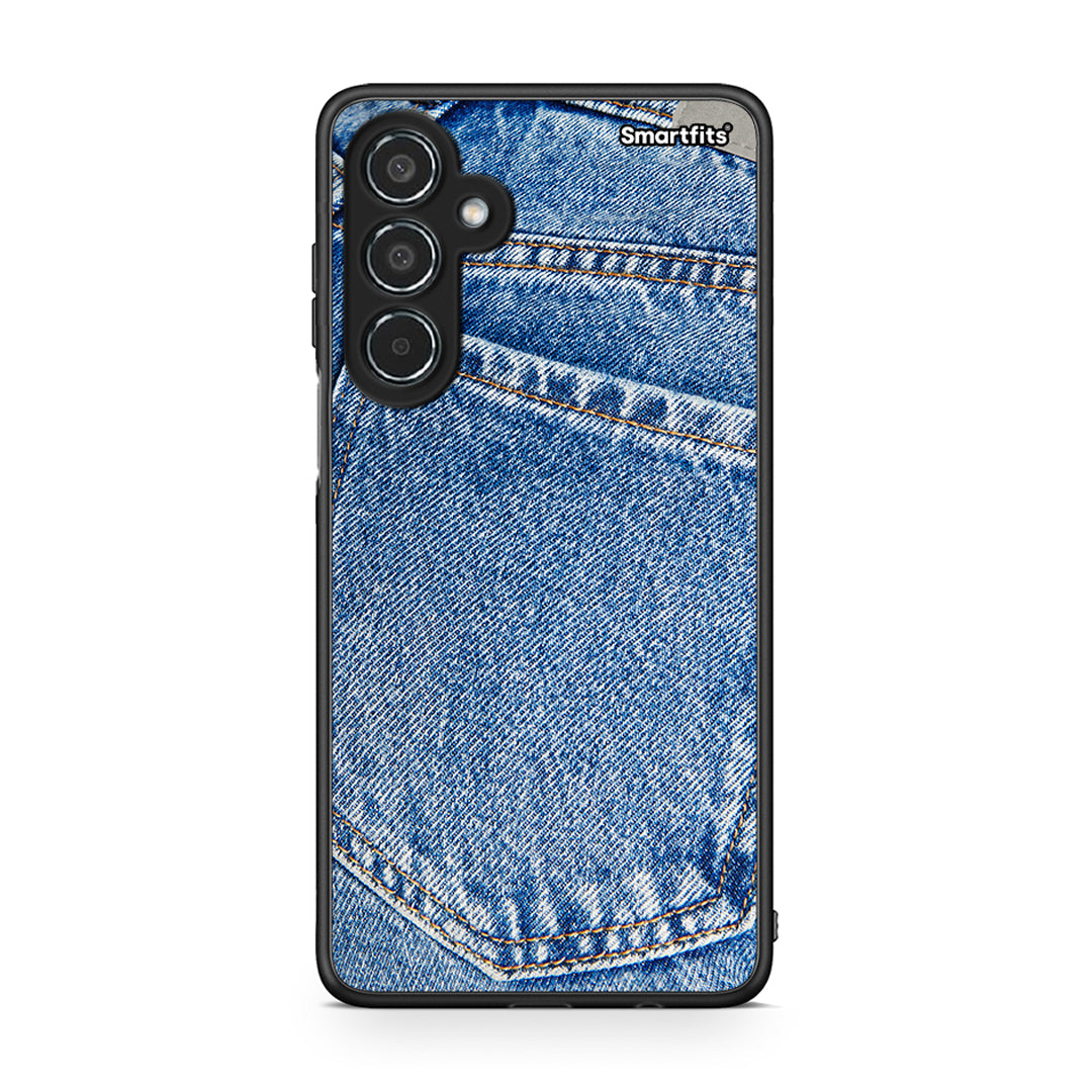 Samsung Galaxy M35 5G Jeans Pocket θήκη από τη Smartfits με σχέδιο στο πίσω μέρος και μαύρο περίβλημα | Smartphone case with colorful back and black bezels by Smartfits