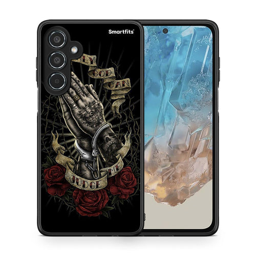 Θήκη Samsung Galaxy M35 5G Judge By God από τη Smartfits με σχέδιο στο πίσω μέρος και μαύρο περίβλημα | Samsung Galaxy M35 5G Judge By God case with colorful back and black bezels