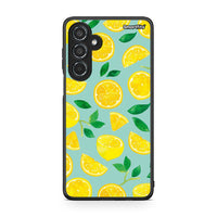 Thumbnail for Samsung Galaxy M35 5G Lemons θήκη από τη Smartfits με σχέδιο στο πίσω μέρος και μαύρο περίβλημα | Smartphone case with colorful back and black bezels by Smartfits