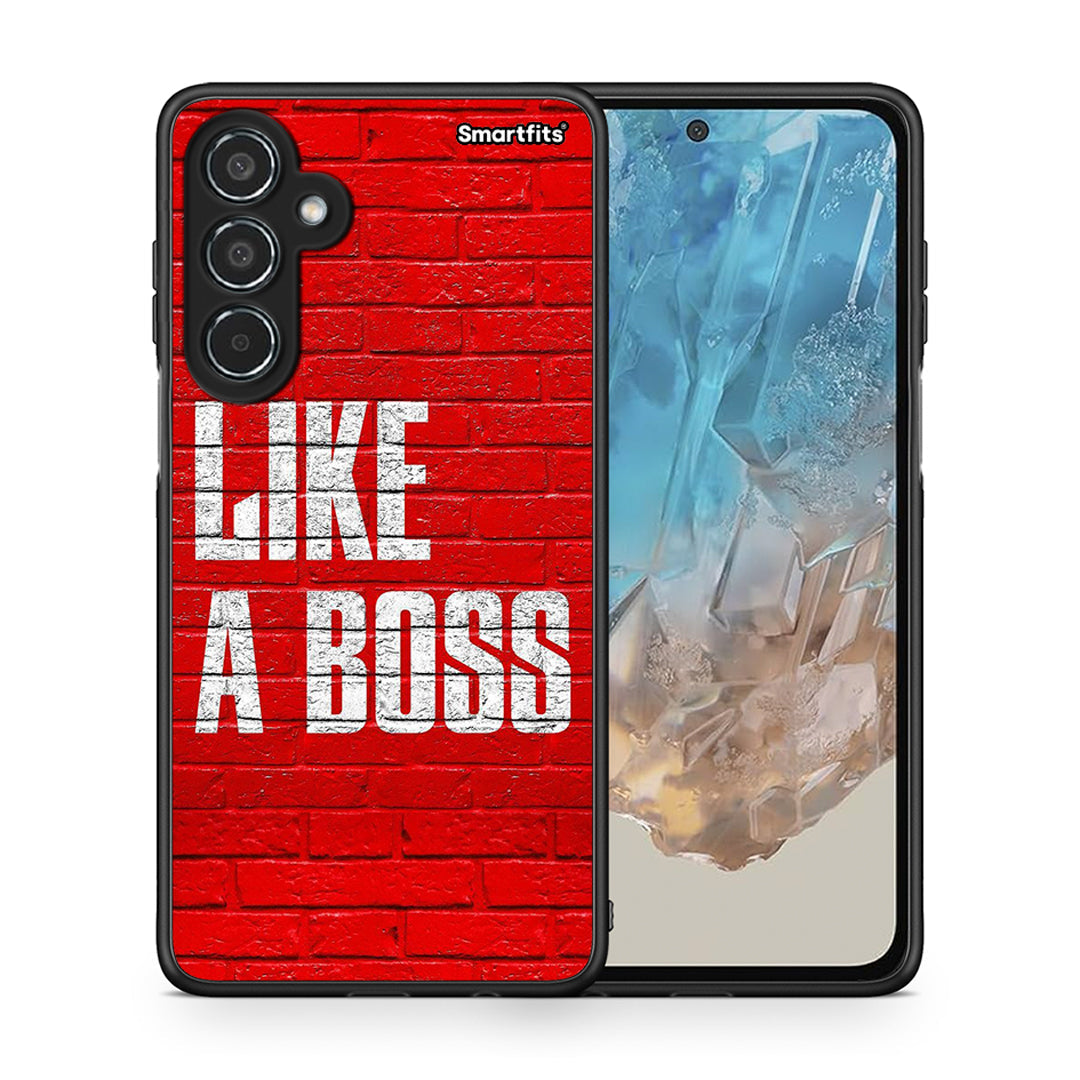 Θήκη Samsung Galaxy M35 5G Like A Boss από τη Smartfits με σχέδιο στο πίσω μέρος και μαύρο περίβλημα | Samsung Galaxy M35 5G Like A Boss case with colorful back and black bezels