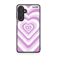 Thumbnail for Samsung Galaxy M35 5G Lilac Hearts θήκη από τη Smartfits με σχέδιο στο πίσω μέρος και μαύρο περίβλημα | Smartphone case with colorful back and black bezels by Smartfits