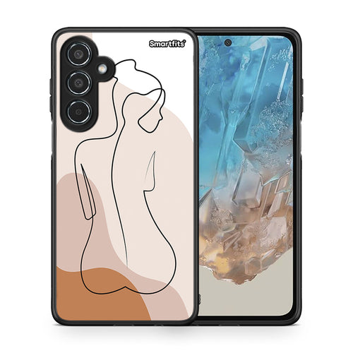 Θήκη Samsung Galaxy M35 5G LineArt Woman από τη Smartfits με σχέδιο στο πίσω μέρος και μαύρο περίβλημα | Samsung Galaxy M35 5G LineArt Woman case with colorful back and black bezels