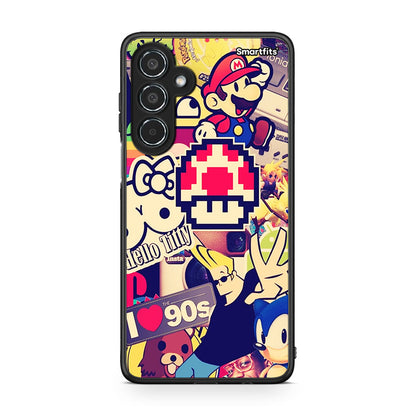 Samsung Galaxy M35 5G Love The 90s θήκη από τη Smartfits με σχέδιο στο πίσω μέρος και μαύρο περίβλημα | Smartphone case with colorful back and black bezels by Smartfits