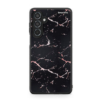 Thumbnail for 4 - Samsung Galaxy M35 5G Black Rosegold Marble case, cover, bumper