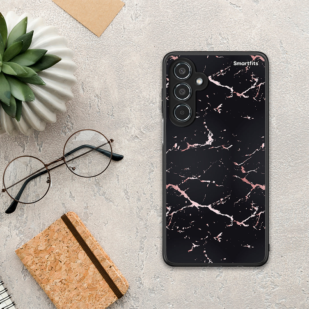 Marble Black Rosegold - Samsung Galaxy M35 5G θήκη