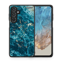 Thumbnail for Θήκη Samsung Galaxy M35 5G Marble Blue από τη Smartfits με σχέδιο στο πίσω μέρος και μαύρο περίβλημα | Samsung Galaxy M35 5G Marble Blue case with colorful back and black bezels