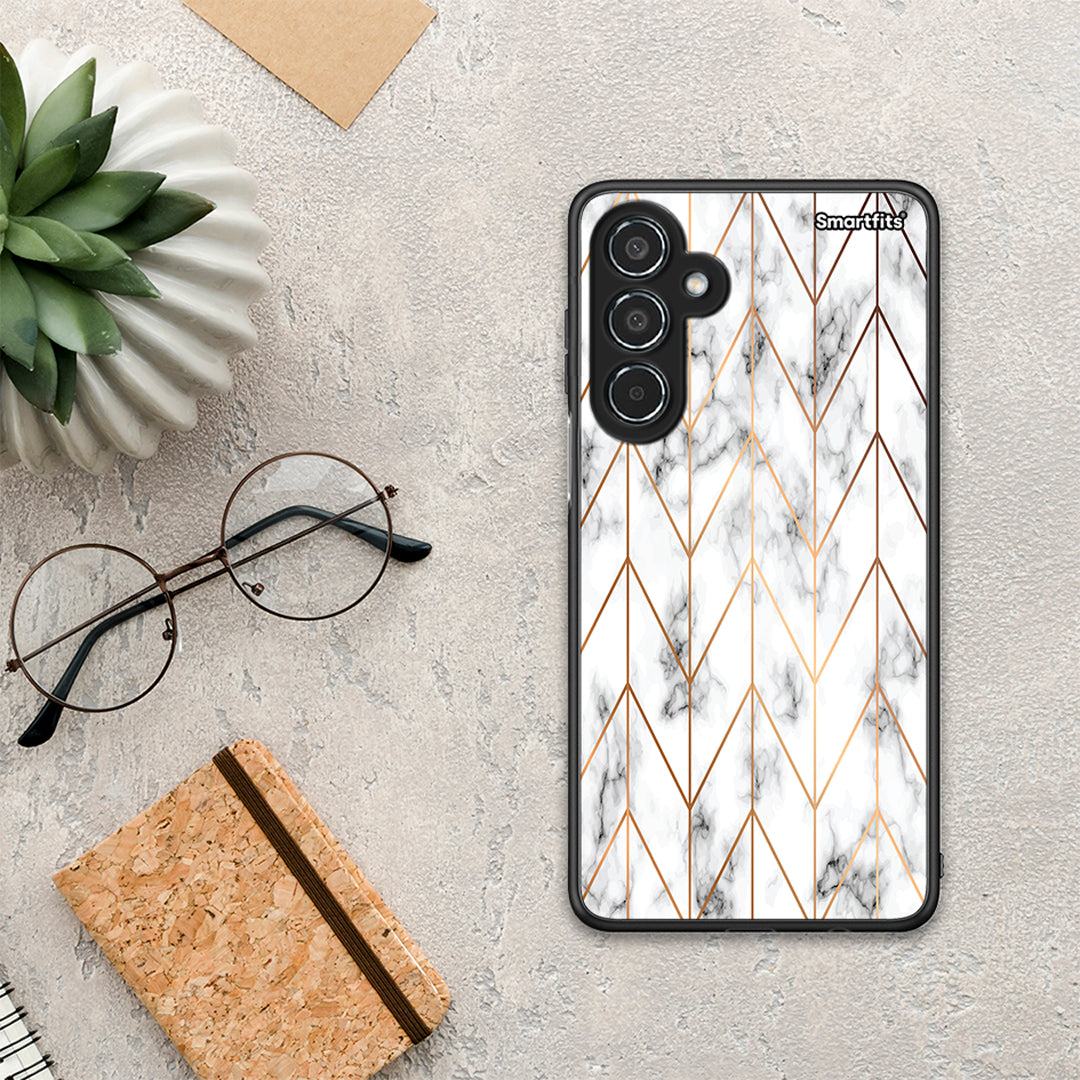 Marble Gold Geometric - Samsung Galaxy M35 5G θήκη