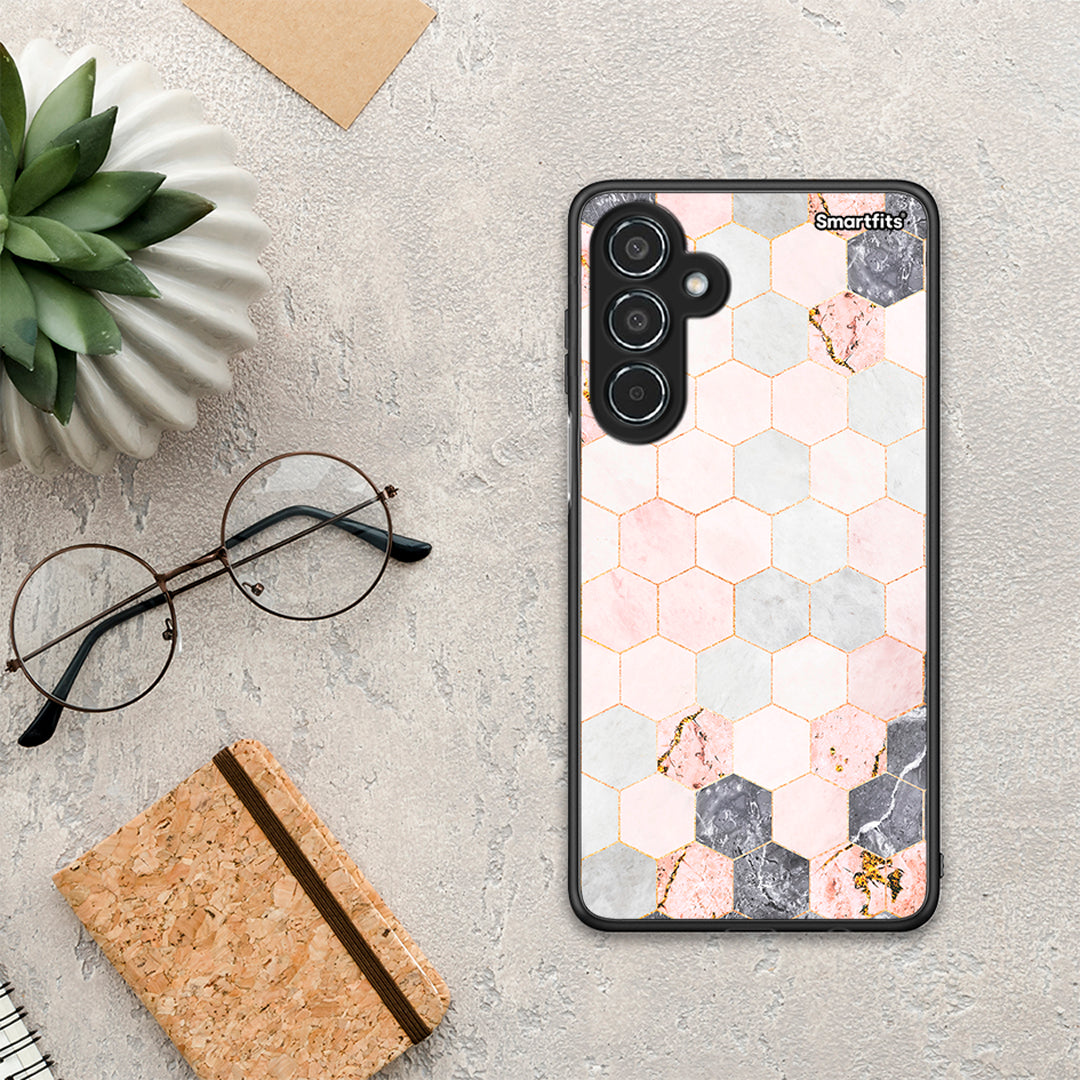 Marble Hexagon Pink - Samsung Galaxy M35 5G θήκη