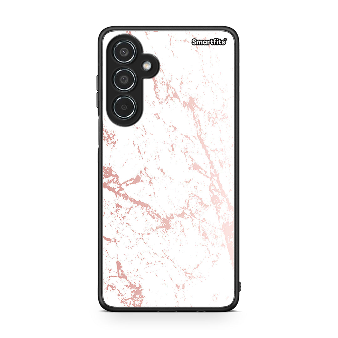 116 - Samsung Galaxy M35 5G Pink Splash Marble case, cover, bumper