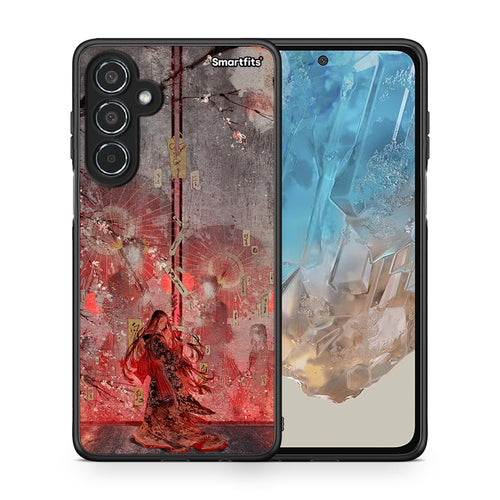 Θήκη Samsung Galaxy M35 5G Nezuko Kamado από τη Smartfits με σχέδιο στο πίσω μέρος και μαύρο περίβλημα | Samsung Galaxy M35 5G Nezuko Kamado case with colorful back and black bezels