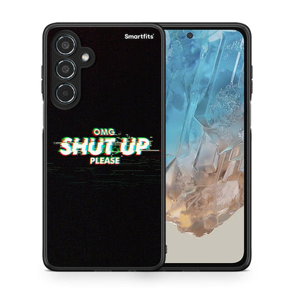 Θήκη Samsung Galaxy M35 5G OMG ShutUp από τη Smartfits με σχέδιο στο πίσω μέρος και μαύρο περίβλημα | Samsung Galaxy M35 5G OMG ShutUp case with colorful back and black bezels