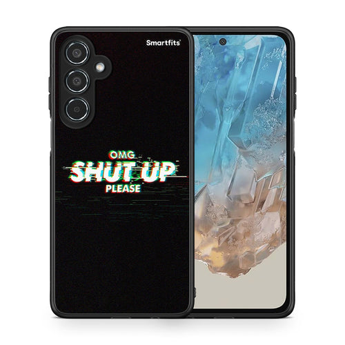 Θήκη Samsung Galaxy M35 5G OMG ShutUp από τη Smartfits με σχέδιο στο πίσω μέρος και μαύρο περίβλημα | Samsung Galaxy M35 5G OMG ShutUp case with colorful back and black bezels