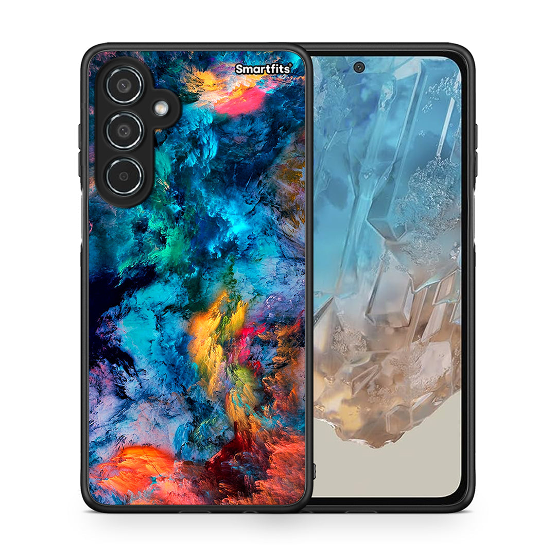 Θήκη Samsung Galaxy M35 5G Crayola Paint από τη Smartfits με σχέδιο στο πίσω μέρος και μαύρο περίβλημα | Samsung Galaxy M35 5G Crayola Paint case with colorful back and black bezels