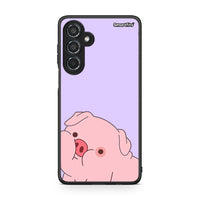 Thumbnail for Samsung Galaxy M35 5G Pig Love 2 Θήκη Αγίου Βαλεντίνου από τη Smartfits με σχέδιο στο πίσω μέρος και μαύρο περίβλημα | Smartphone case with colorful back and black bezels by Smartfits