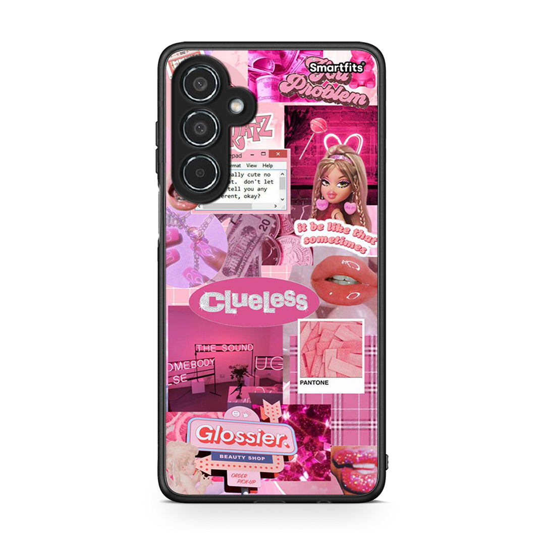 Samsung Galaxy M35 5G Pink Love Θήκη Αγίου Βαλεντίνου από τη Smartfits με σχέδιο στο πίσω μέρος και μαύρο περίβλημα | Smartphone case with colorful back and black bezels by Smartfits