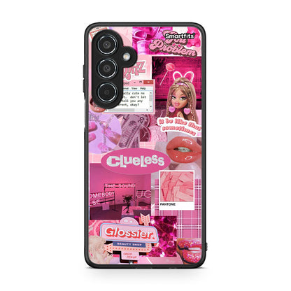 Samsung Galaxy M35 5G Pink Love Θήκη Αγίου Βαλεντίνου από τη Smartfits με σχέδιο στο πίσω μέρος και μαύρο περίβλημα | Smartphone case with colorful back and black bezels by Smartfits