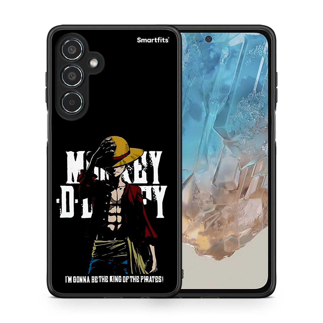 Θήκη Samsung Galaxy M35 5G Pirate King από τη Smartfits με σχέδιο στο πίσω μέρος και μαύρο περίβλημα | Samsung Galaxy M35 5G Pirate King case with colorful back and black bezels