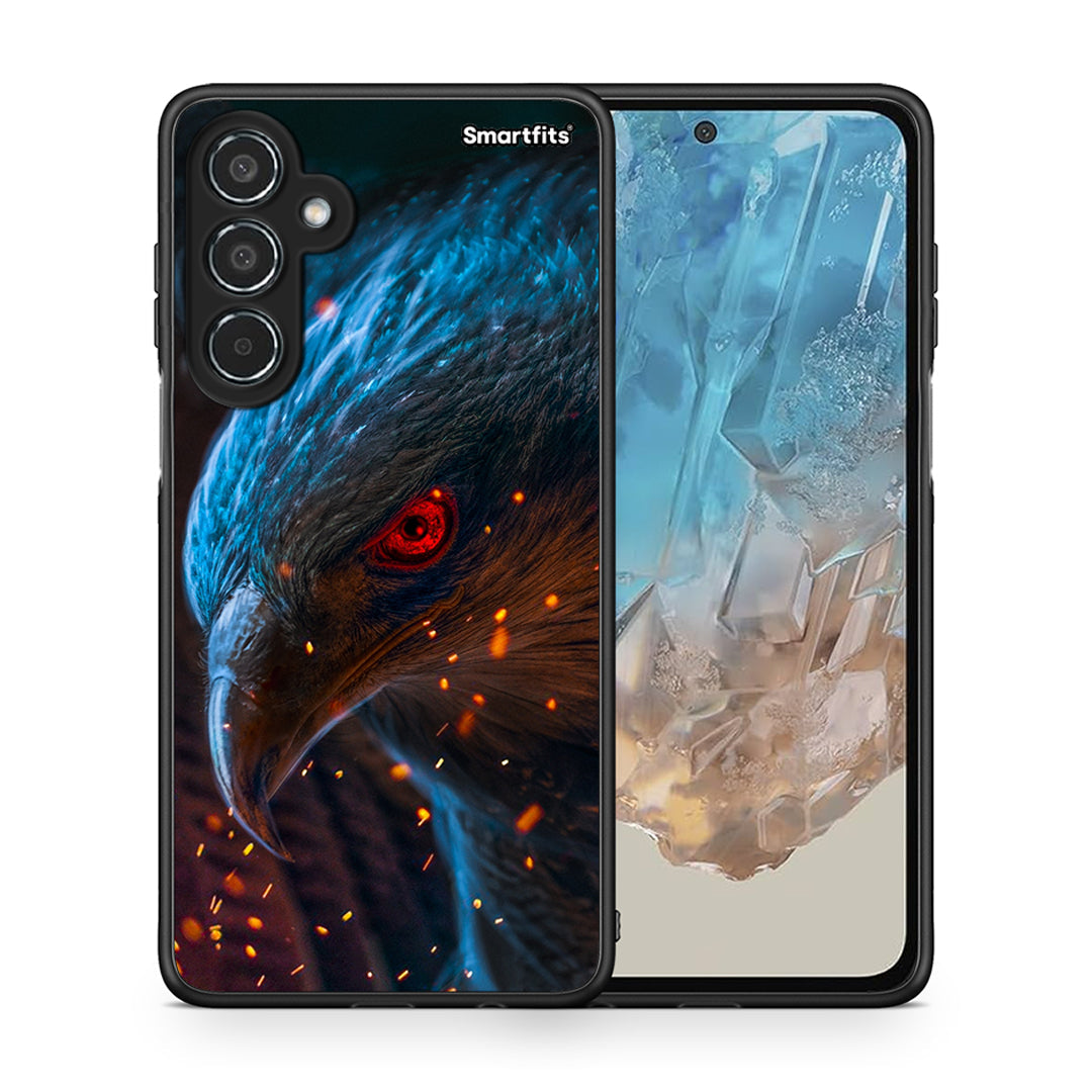 Θήκη Samsung Galaxy M35 5G Eagle PopArt από τη Smartfits με σχέδιο στο πίσω μέρος και μαύρο περίβλημα | Samsung Galaxy M35 5G Eagle PopArt case with colorful back and black bezels