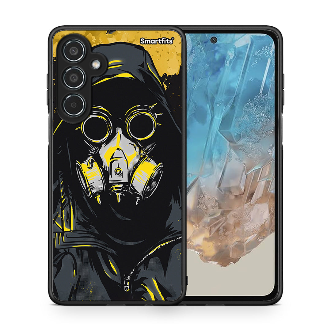 Θήκη Samsung Galaxy M35 5G Mask PopArt από τη Smartfits με σχέδιο στο πίσω μέρος και μαύρο περίβλημα | Samsung Galaxy M35 5G Mask PopArt case with colorful back and black bezels