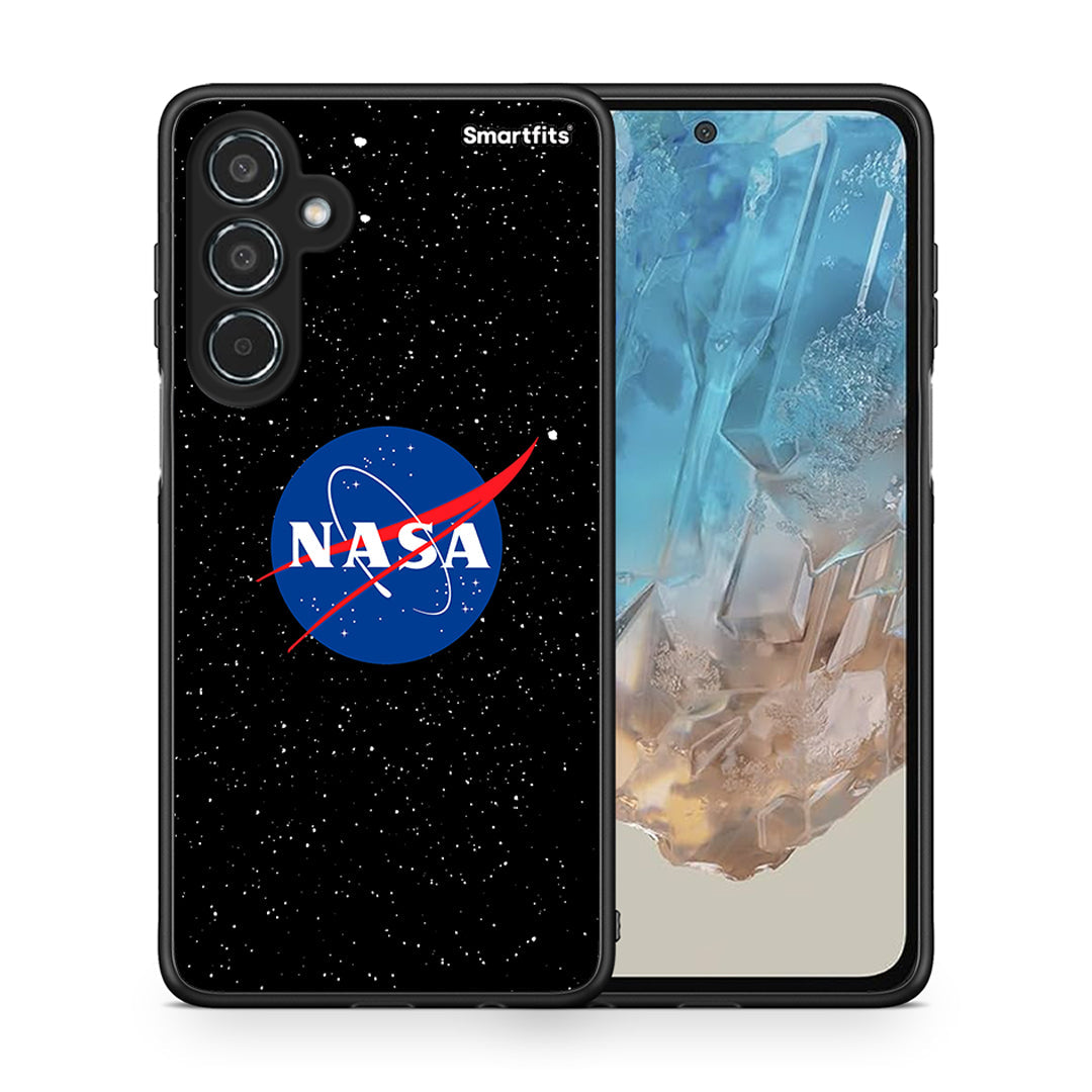 Θήκη Samsung Galaxy M35 5G NASA PopArt από τη Smartfits με σχέδιο στο πίσω μέρος και μαύρο περίβλημα | Samsung Galaxy M35 5G NASA PopArt case with colorful back and black bezels