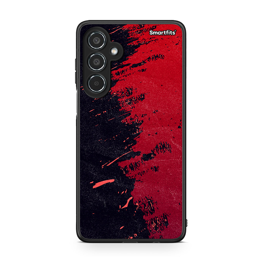 Samsung Galaxy M35 5G Red Paint Θήκη Αγίου Βαλεντίνου από τη Smartfits με σχέδιο στο πίσω μέρος και μαύρο περίβλημα | Smartphone case with colorful back and black bezels by Smartfits