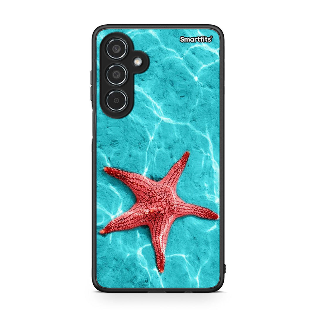 Samsung Galaxy M35 5G Red Starfish Θήκη από τη Smartfits με σχέδιο στο πίσω μέρος και μαύρο περίβλημα | Smartphone case with colorful back and black bezels by Smartfits