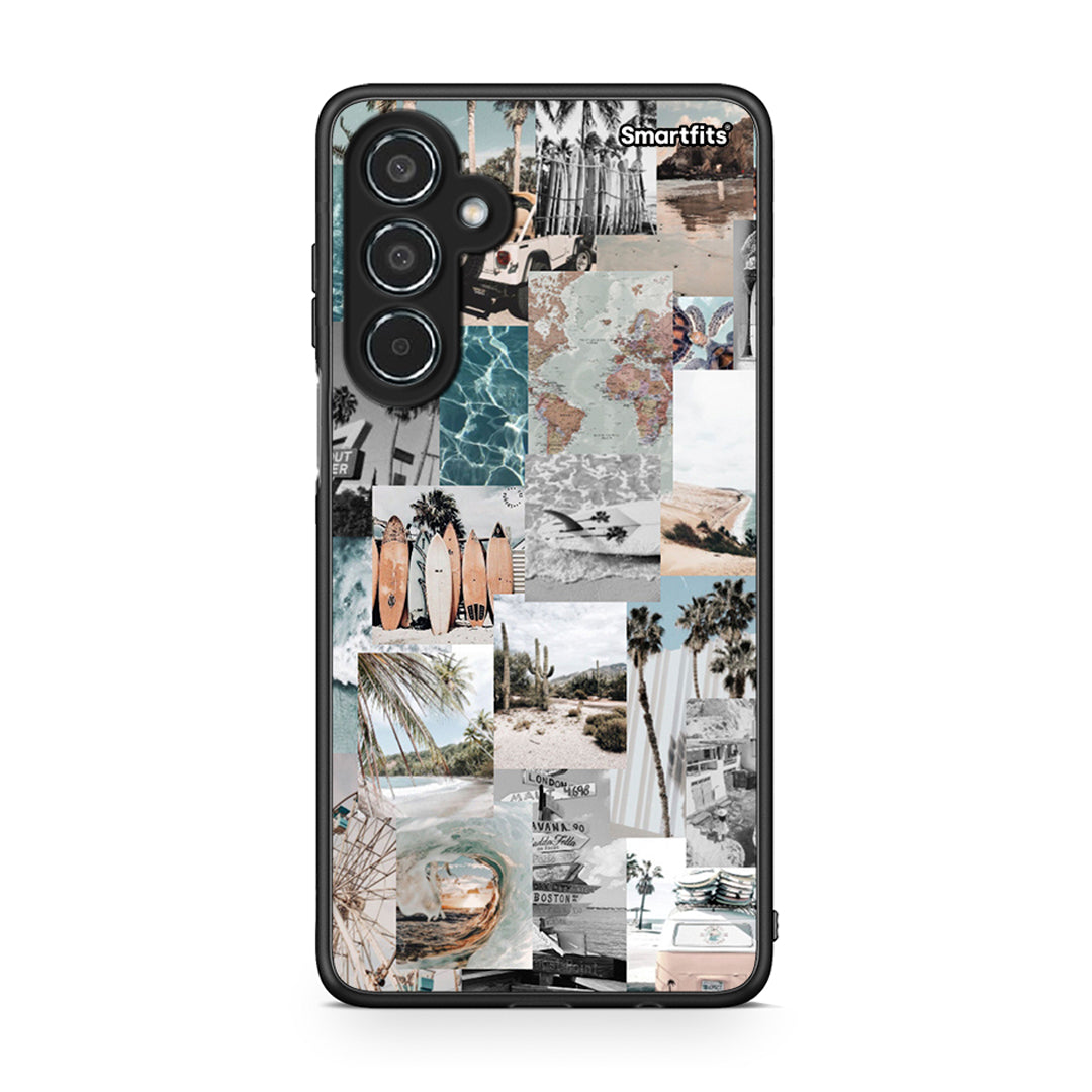 Samsung Galaxy M35 5G Retro Beach Life Θήκη από τη Smartfits με σχέδιο στο πίσω μέρος και μαύρο περίβλημα | Smartphone case with colorful back and black bezels by Smartfits