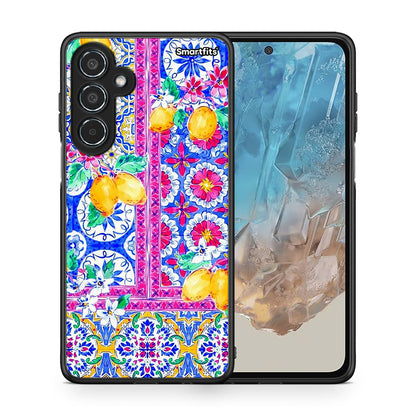 Θήκη Samsung Galaxy M35 5G Retro Spring από τη Smartfits με σχέδιο στο πίσω μέρος και μαύρο περίβλημα | Samsung Galaxy M35 5G Retro Spring case with colorful back and black bezels