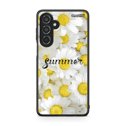 Samsung Galaxy M35 5G Summer Daisies Θήκη από τη Smartfits με σχέδιο στο πίσω μέρος και μαύρο περίβλημα | Smartphone case with colorful back and black bezels by Smartfits