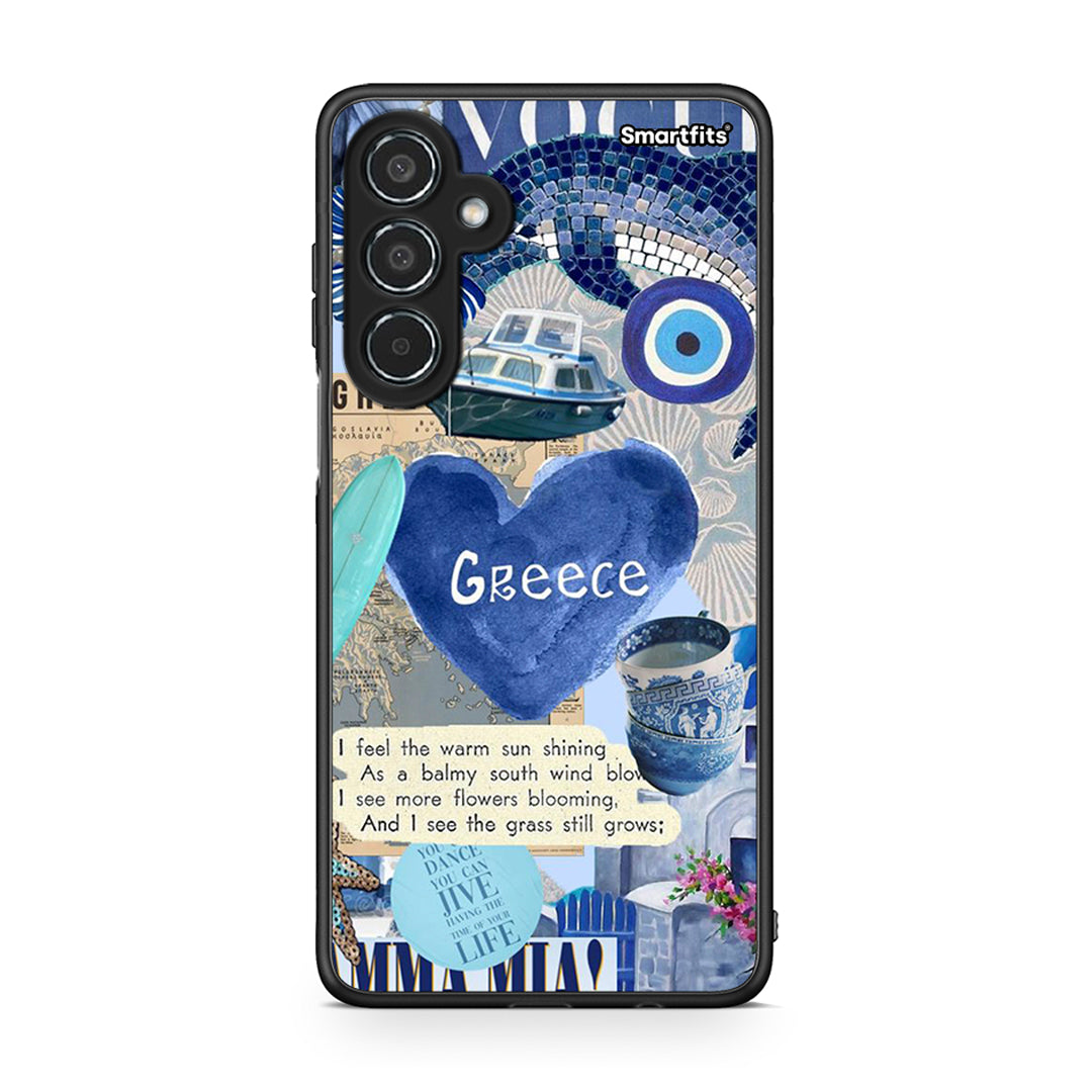 Samsung Galaxy M35 5G Summer In Greece Θήκη από τη Smartfits με σχέδιο στο πίσω μέρος και μαύρο περίβλημα | Smartphone case with colorful back and black bezels by Smartfits