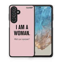 Thumbnail for Θήκη Samsung Galaxy M35 5G Superpower Woman από τη Smartfits με σχέδιο στο πίσω μέρος και μαύρο περίβλημα | Samsung Galaxy M35 5G Superpower Woman case with colorful back and black bezels