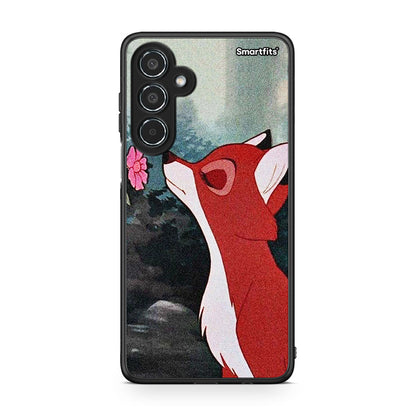 Samsung Galaxy M35 5G Tod And Vixey Love 2 θήκη από τη Smartfits με σχέδιο στο πίσω μέρος και μαύρο περίβλημα | Smartphone case with colorful back and black bezels by Smartfits