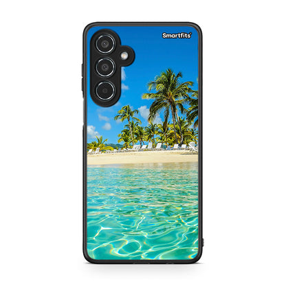 Samsung Galaxy M35 5G Tropical Vibes Θήκη από τη Smartfits με σχέδιο στο πίσω μέρος και μαύρο περίβλημα | Smartphone case with colorful back and black bezels by Smartfits