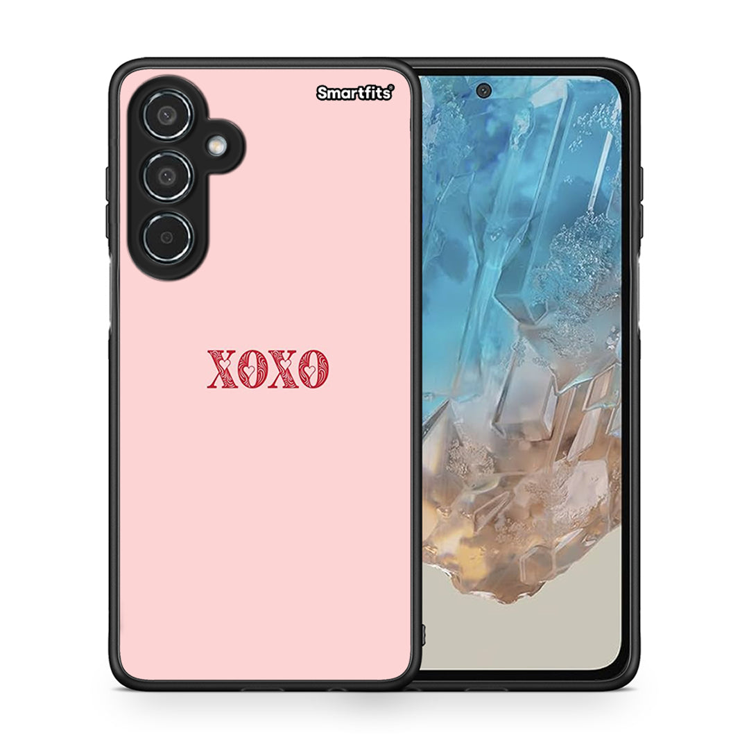 Θήκη Samsung Galaxy M35 5G XOXO Love από τη Smartfits με σχέδιο στο πίσω μέρος και μαύρο περίβλημα | Samsung Galaxy M35 5G XOXO Love case with colorful back and black bezels