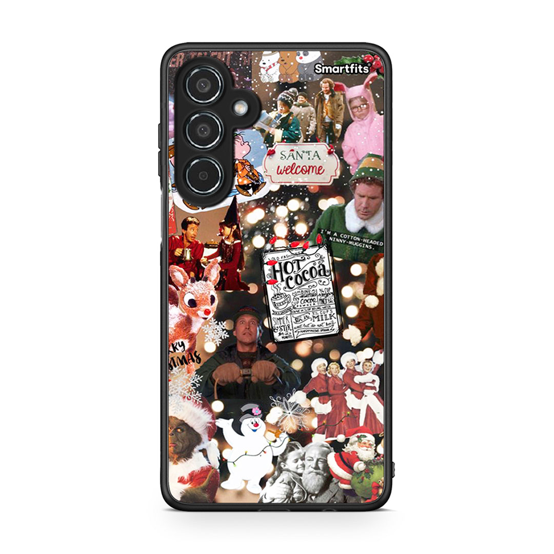 Samsung Galaxy M35 5G Xmas Movies θήκη από τη Smartfits με σχέδιο στο πίσω μέρος και μαύρο περίβλημα | Smartphone case with colorful back and black bezels by Smartfits