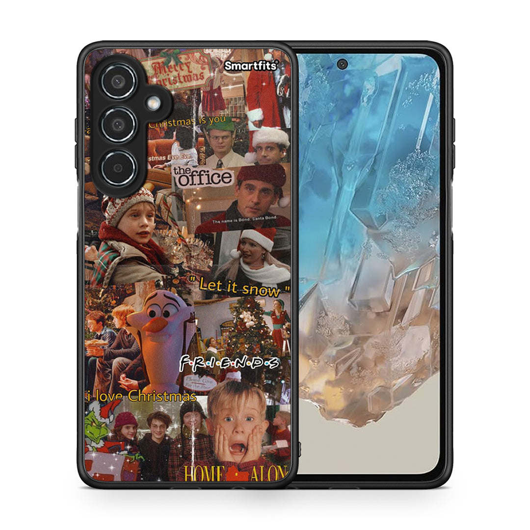 Θήκη Samsung Galaxy M35 5G Xmas Wishes από τη Smartfits με σχέδιο στο πίσω μέρος και μαύρο περίβλημα | Samsung Galaxy M35 5G Xmas Wishes case with colorful back and black bezels